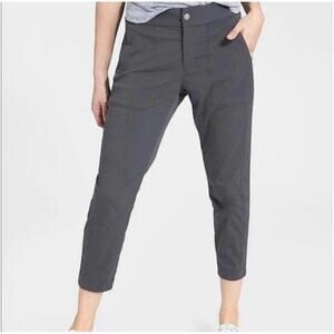 Athleta Pants Womens 8 Petite Gray Trekkie Cropped Hiking Ripstop Gorpcore Trail